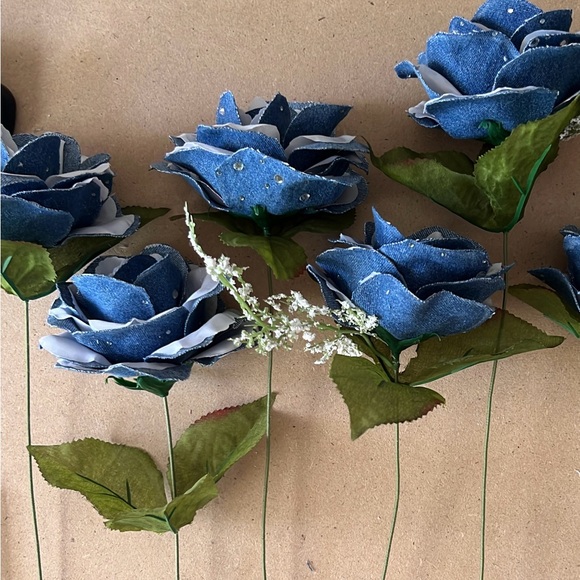 One handmade denim rose from Project Denim Rose by Shawn Marie’s Closet. - Picture 3 of 6